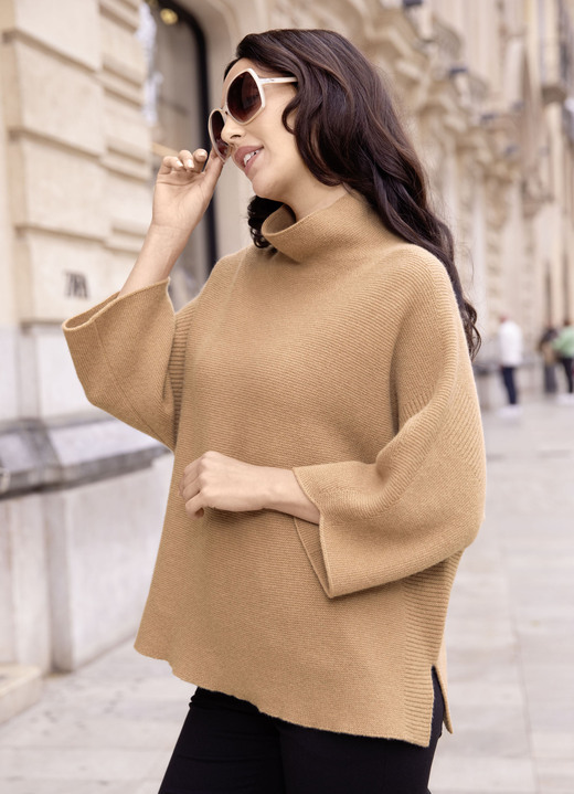 Basics - Pullover mit Schurwolle und Kaschmir, in Größe L(44/46) bis XL(48/50), in Farbe CAMEL Ansicht 1