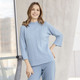 Basics - Pullover mit Schurwolle und Kaschmir, in Größe L(44/46) bis XL(48/50), in Farbe BLEU MELIERT – Farbe BLEU MELIERT – Ansicht 1