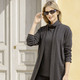 Langarm - Shirtjacke in lässiger Form – Farbe ANTHRAZIT MELIERT Langarm - Shirtjacke in lässiger Form, in Größe 036 bis 054, in Farbe BEIGE MELIERT