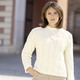 Basics - Pullover in Grobstrick, in Größe L(44/46) bis XXL(52/54), in Farbe BEIGE – Farbe ECRU – Ansicht 1