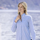 Blusen - Bluse im Streifen-Dessin – Farbe HELLBLAU-WEISS – Ansicht 3 Blusen - Bluse im Streifen-Dessin, in Größe 036 bis 048, in Farbe HELLBLAU-WEISS – Farbe HELLBLAU-WEISS – Ansicht 3