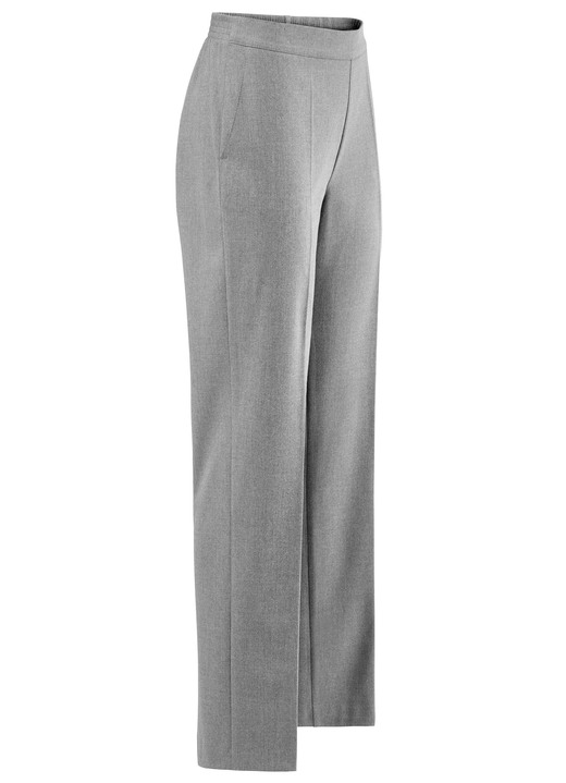 Hosen in Schlupfform - Hose mit rückwärtigem Dehnbundeinsatz, in Größe 018 bis 054, in Farbe HELLGRAU MELIERT Ansicht 1