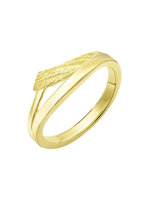 Ringe - Vergoldeter Damenring aus Silber, in Größe 160 bis 220, in Farbe  Ansicht 2