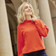 B/ANCA - Shirt mit Stehkragen, in Größe 036 bis 048, in Farbe ORANGE – Farbe ORANGE – Ansicht 3
