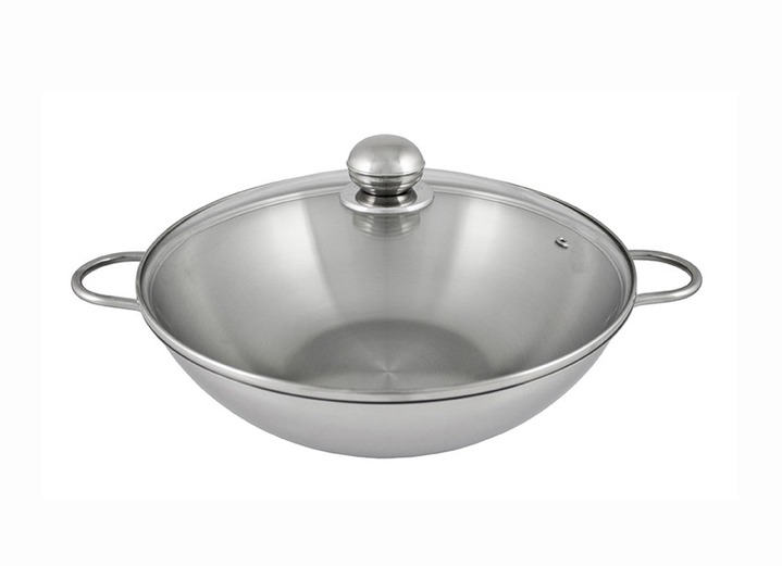 kopf edelstahl wok topfe pfannen bader