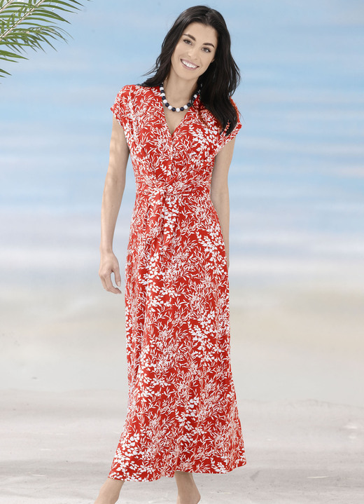 Strandkleider - Laurina Kleid in raffinierter Optik, in Größe 036 bis 052, in Farbe MARINE-WEISS Ansicht 2