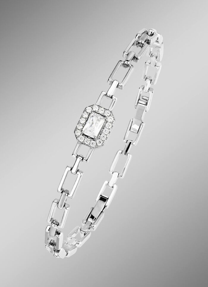 Zauberhaft funkelndes Armband mit synth. Zirkonia 
