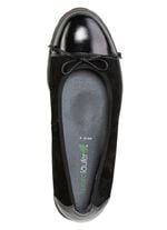 Waldl&auml;ufer, elegante Damen-Ballerinas, Weite H, mit herausnehmbarem Fu&szlig;bett SCHWARZ