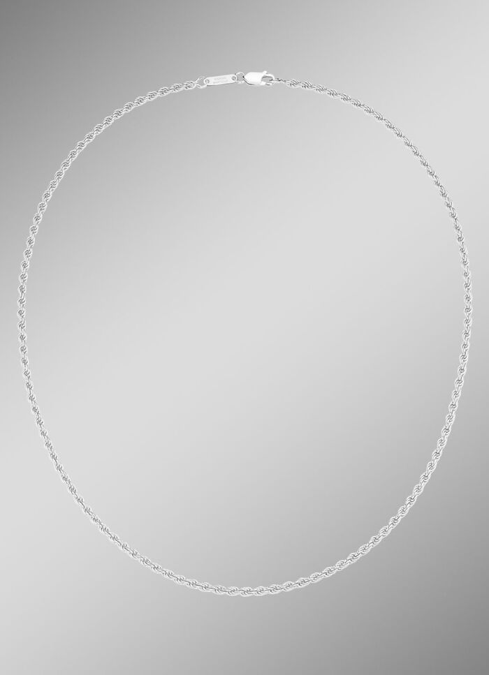 Massive Kordelkette in elegantem Silber 