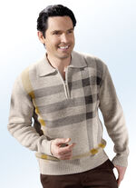 Polopullover mit grafischem Dessin 