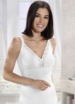 Zweierpack BH-Hemden mit Spitze 1X LAVENDEL, 1X WEISS