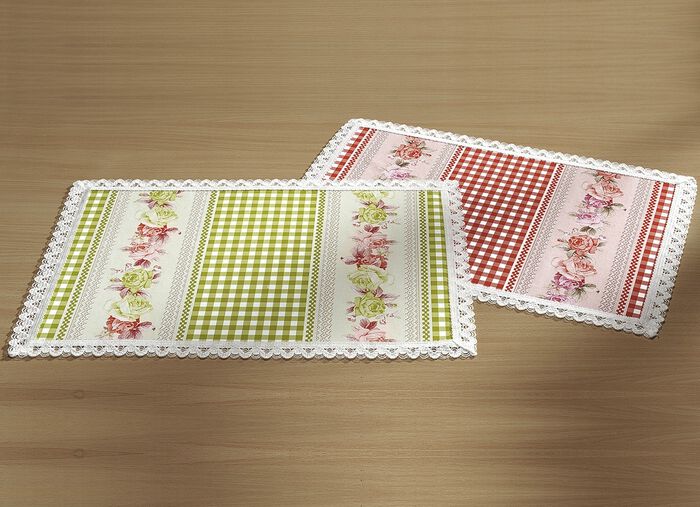 Pflegeleichte Wachstuch-Tischserie in Landhaus-Optik ROT