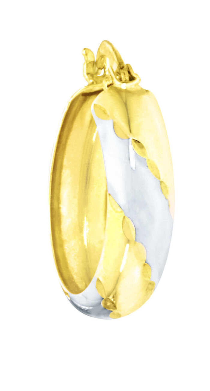 Edle Creolen in Bicolor 