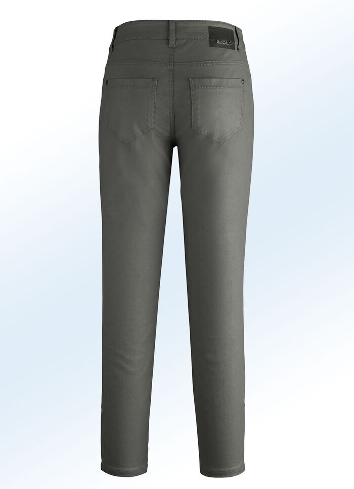 Dezent schimmernde Hose OLIV