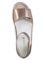 Waldl&auml;ufer Sandale mit herausnehmbarem Lederfu&szlig;bett ANTIKGOLD