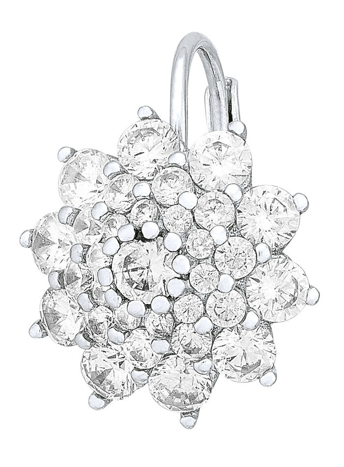  Eleganz in Silber: Ohrringe mit Zirkonia 