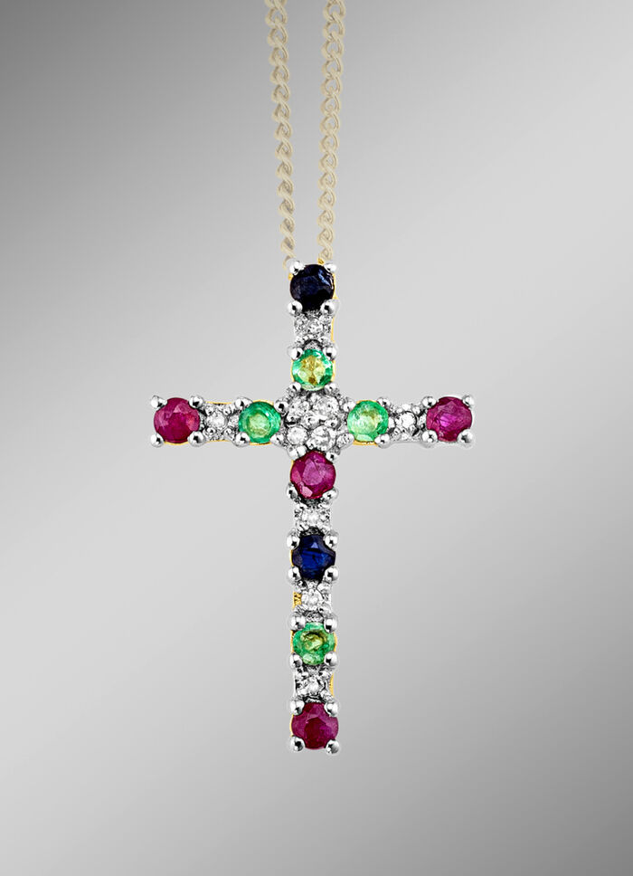 Kreuz-Anh&auml;nger aus Gold 