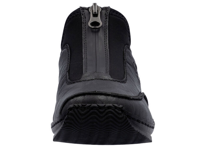 Rieker, klassische Damen-Slipper, mit Reißverschluss SCHWARZ