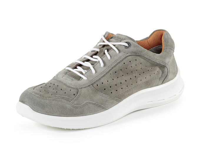 Schn&uuml;rschuh aus weichem Veloursleder KHAKI