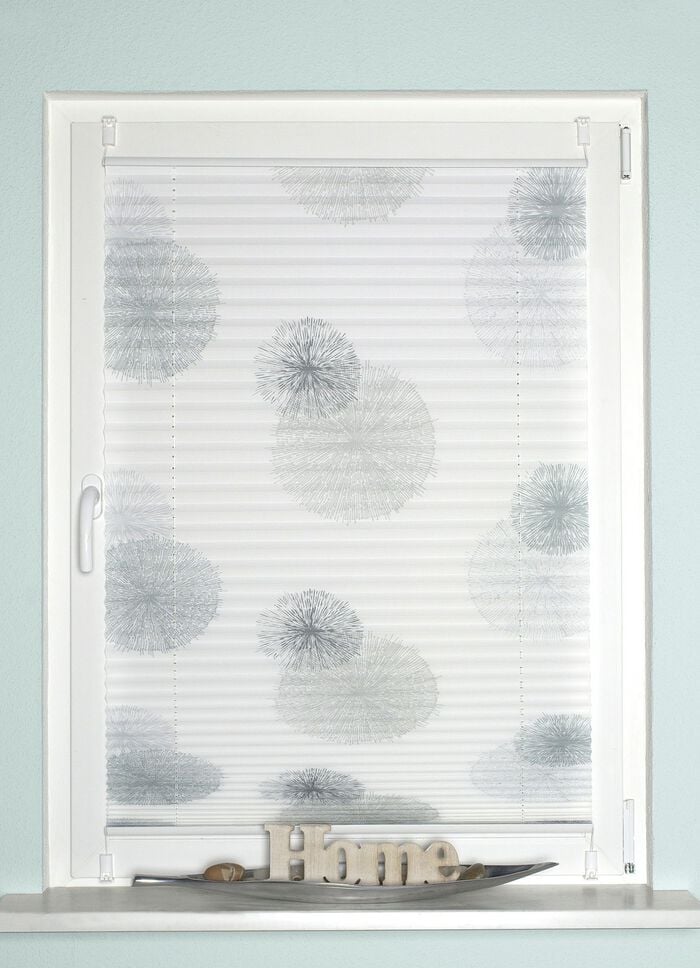 Plissee-Rollos ohne Bohren und Schrauben GRAU-STEINGRAU