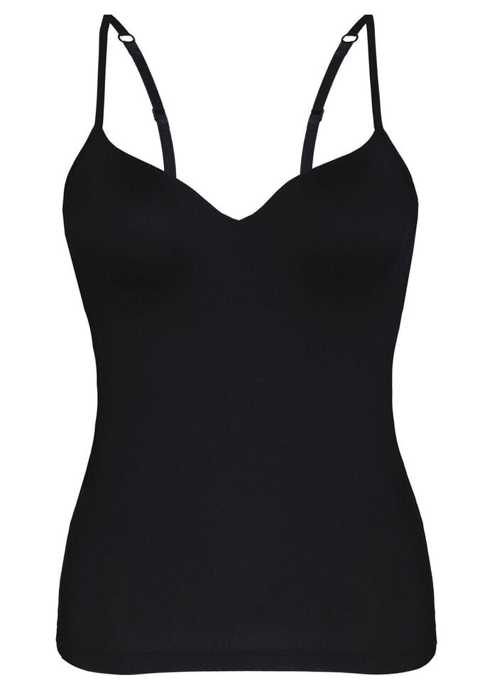 Sassa BH-Hemd mit eingearbeitetem B&uuml;gel-BH SCHWARZ