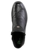 ELENA EDEN Bootie mit dezenter Knitter-Struktur und Metallschmuck SCHWARZ