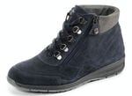 Schnür-Bootie mit praktischem Seiteneißverschluss BLAU-GRAU