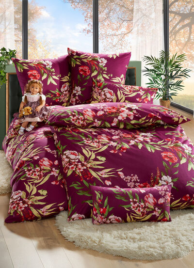 Beidseitig bedruckte Bettwäsche-Garnitur 