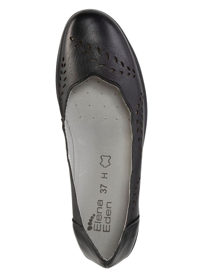 ELENA EDEN, stilvolle Damen-Pumps, Weite H, mit herausnehmbarem Fu&szlig;bett SCHWARZ