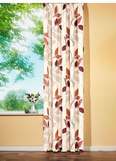 Übergardine "Blätterranken" 
