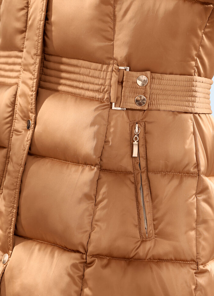 Longjacke mit Taillenriegel 