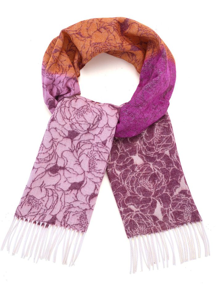 Schal mit Fantasiebl&uuml;ten 