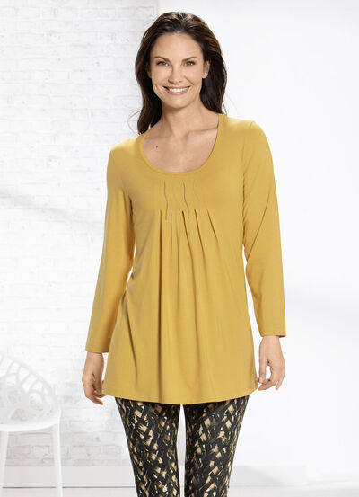 Longshirt mit Plättchenzier in 2 Farben 