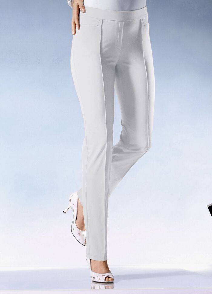 Hose mit schmaler Fu&szlig;weite in 15 Farben 