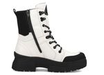Rieker Stiefelette aus Nappaleder CREMEWEISS-SCHWARZ