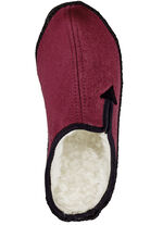 Atmungsaktive Damen-Hauschuhe, mit Gummizug BORDEAUX-SCHWARZ