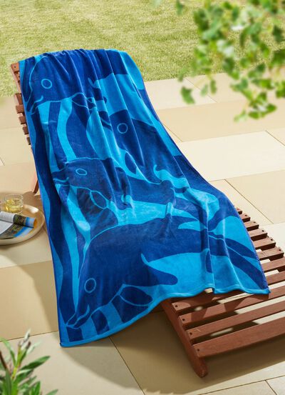 Extragroßes Strandlaken aus reiner Baumwolle 