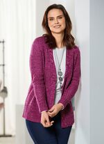 Strickjacke aus Melangegarn BEERE MELIERT