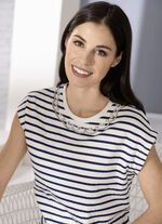 Shirt mit aufwendiger Strass- und Stickereizier 