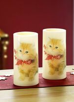 LED-Echtwachskerzen, 2er-Set 