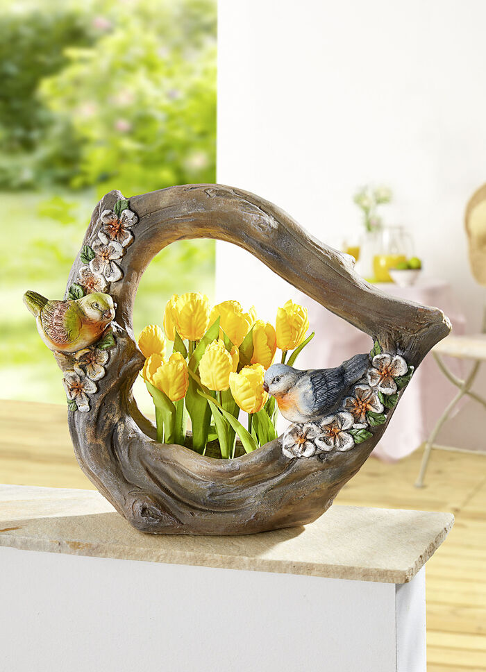 Pflanzschale Herz in Holzoptik 