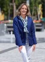 Funktionsjacke mit interessantem Stepp SAPHIRBLAU