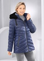 Jacke aus recycelten Fasern SAPHIRBLAU