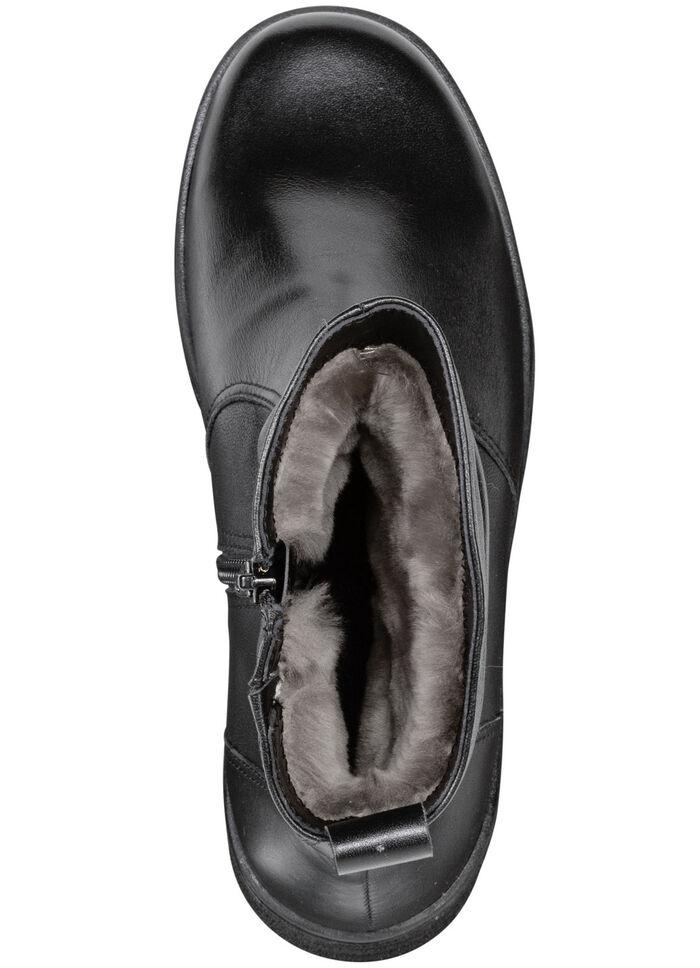 ELENA EDEN, gefütterte Damen-Stiefeletten, Winterschuhe, Weite H, mit Lammfell SCHWARZ