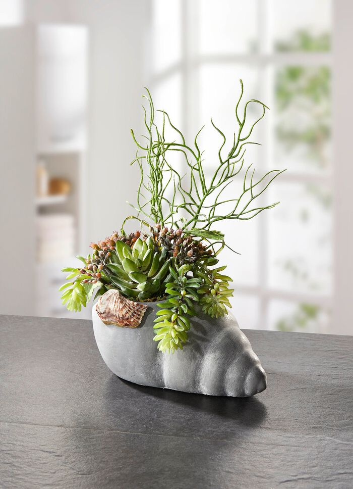 Gesteck in Muscheltopf 