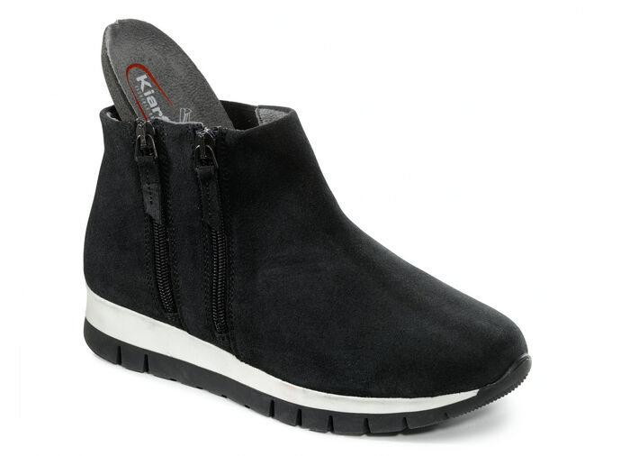 Bootie mit zwei Reißverschlüssen SCHWARZ