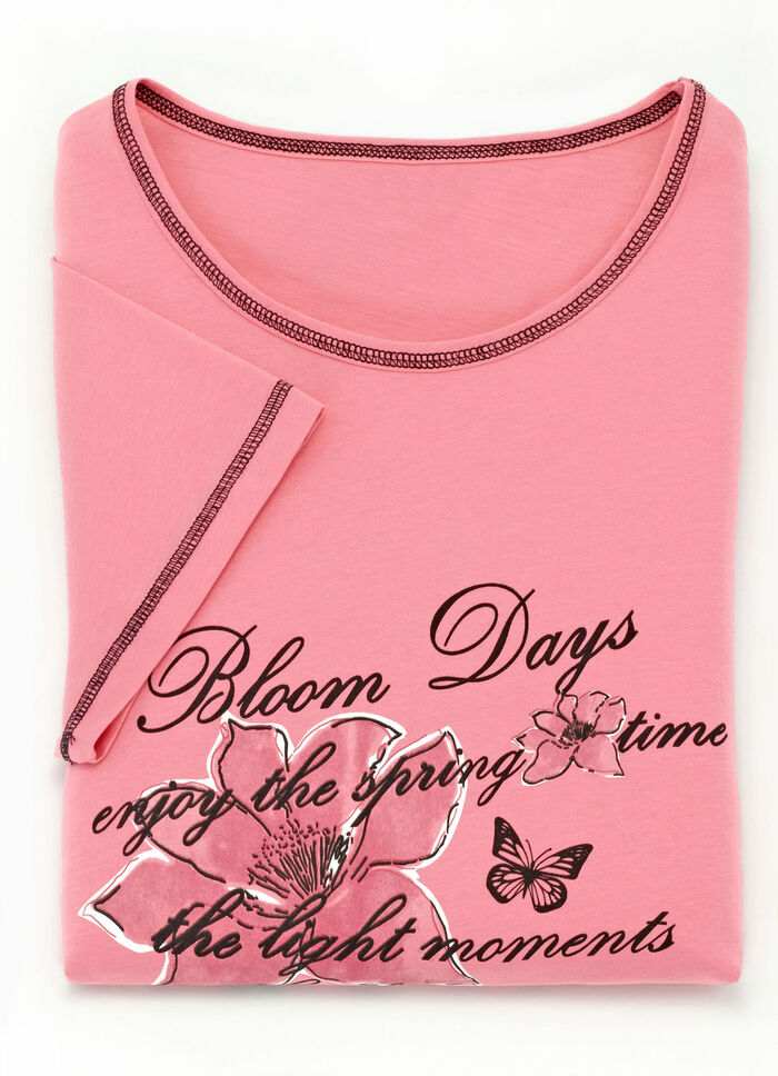 Zweierpack Nachthemden, Kurzarm mit Rundhals 1X KORALLE, 1X JADEGRÜN