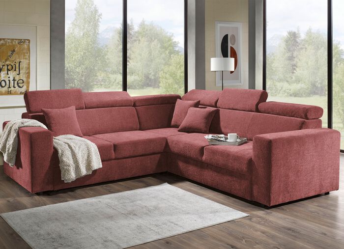 Polsterecke mit Bettfunktion und Bettkasten 