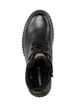 Waldläufer Schnür-Bootie mit effektvollen Glitzer-Steinchen SCHWARZ