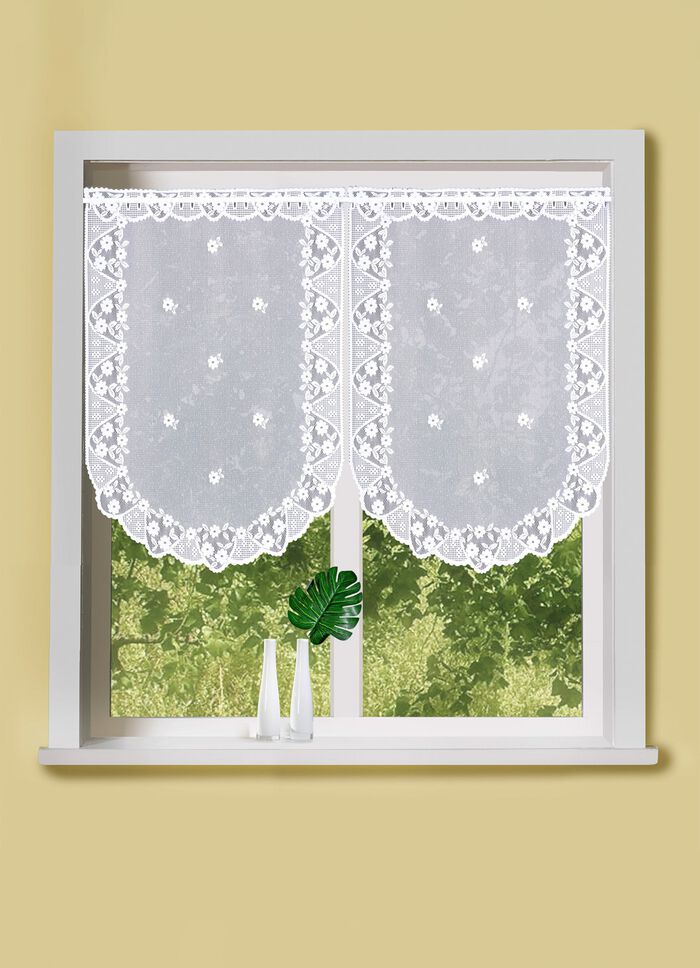 Wundervoller Fenster- und T&uuml;rbehang mit Stangendurchzug WEISS